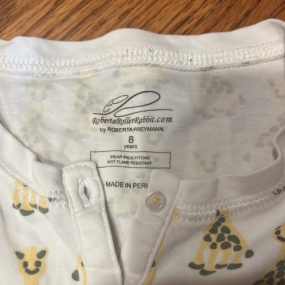 Roberta Roller Rabbit Girl’s Giraffe Pajama Set Size 8 - Picture 3 of 7